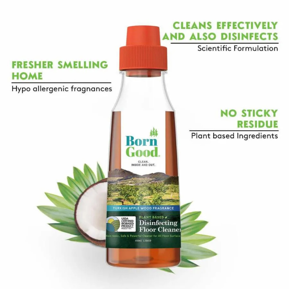 Born Good Turkish Apple Wood Fragrance Plant Based Disinfecting Floor Cleaner for Pets