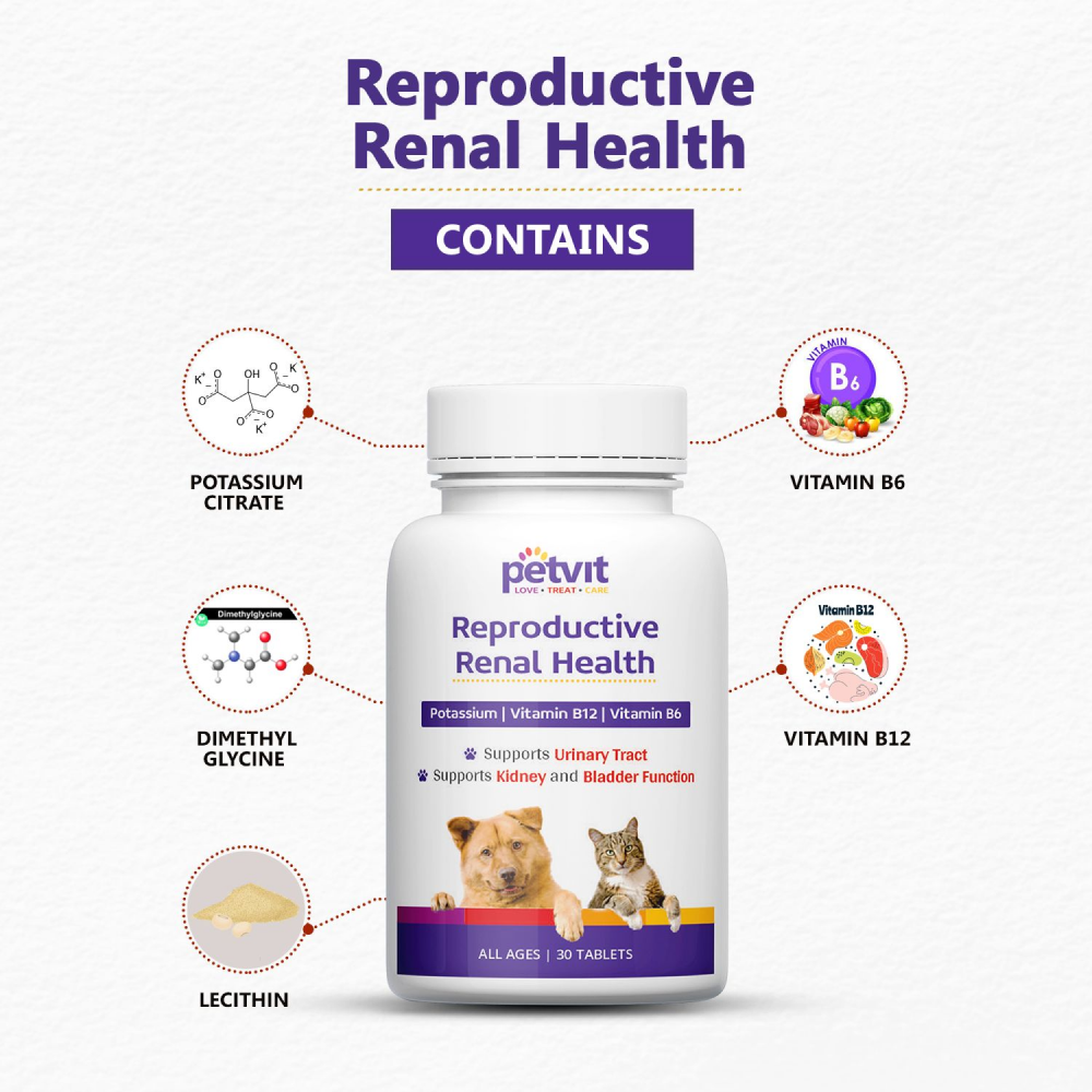 Petvit Reproductive Renal Health Tablet for Pets