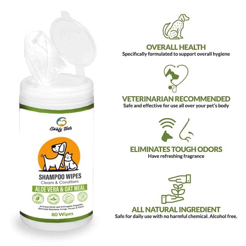 Goofy Tails Shampoo Wipes for Pets
