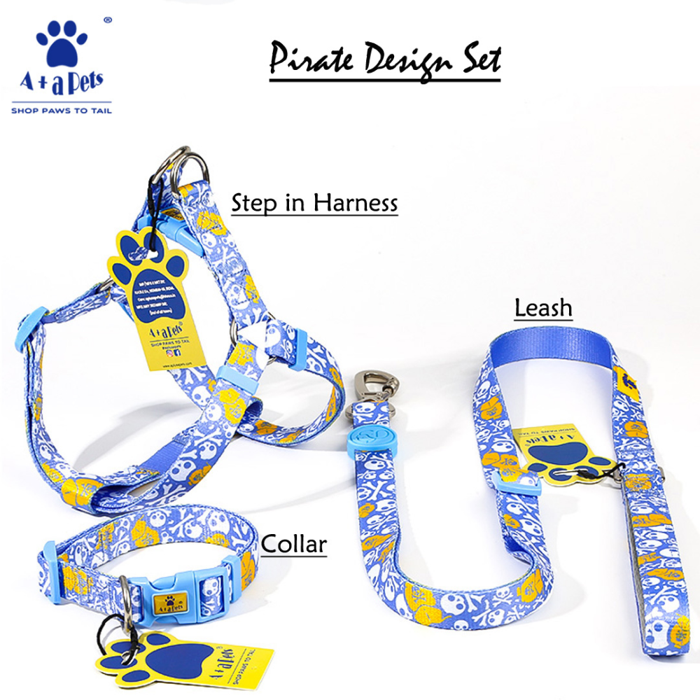 A Plus A Pets Skin Friendly Collar in Pirate Design for Pets