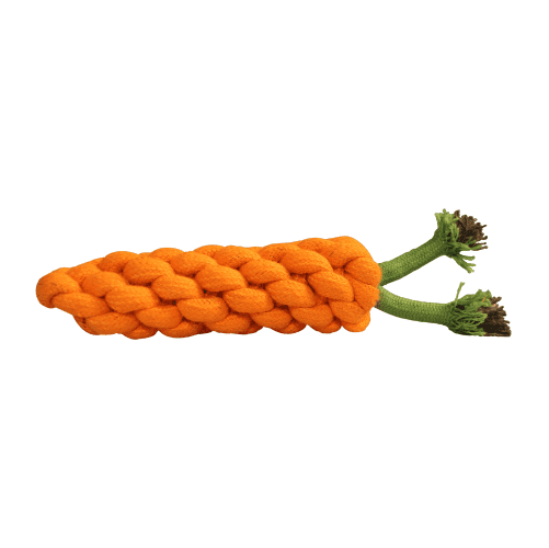 Hiputee Knotted Durable Carrot Teething Rope Toy for Dogs (Assorted)