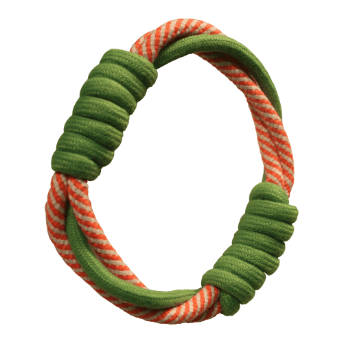 Hiputee Knotted Durable Ring Simple Teething Rope Toy for Dogs (Assorted)