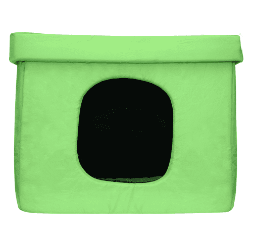 Hiputee Premium Square Box Shape Waterproof Hut for Pets (Green-Black)