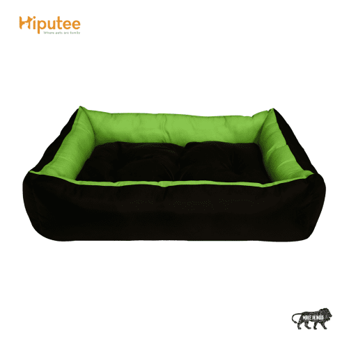 Hiputee Premium Waterproof Reversible Washable Bed for Pets (Green-Black)