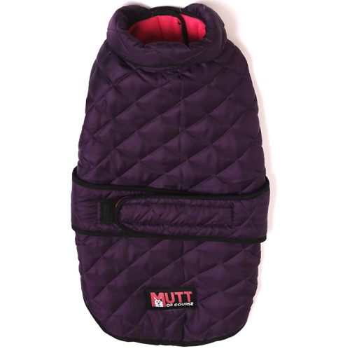 Mutt of Course Waterproof Bomber Jacket For Dogs (Purple)