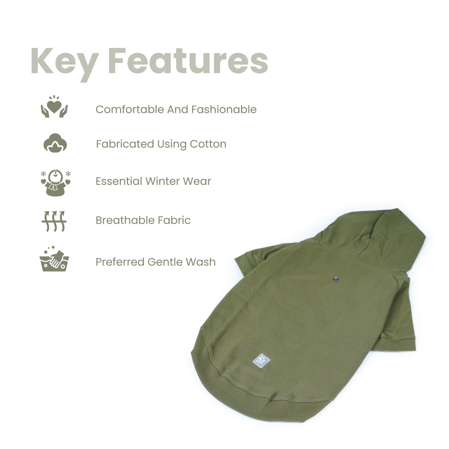 Dear Pet Sweatshirt for Dogs (Olive)